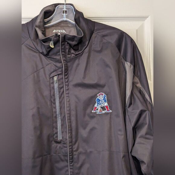 Antigua New England Patriots Pat Patriot NFL Football rain black Jacket Big XXL - Picture 9 of 10